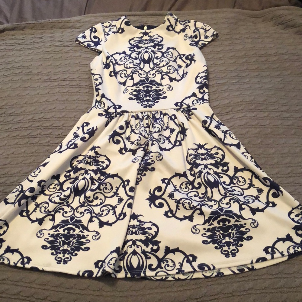 Gianni bini blue and white dress , x-small